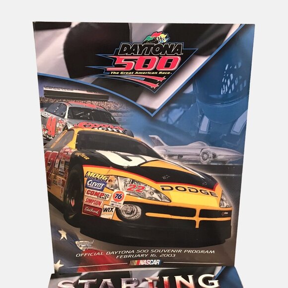 Daytona 500 2003 Race Program + Lineup - Dale Earnhardt Jr & Jeff Green on Cover - Picture 2 of 7